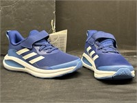 Kids Adidas Forta Run EL K, Blue/White, Size 12
