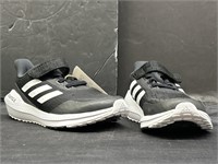 Kids Adidas EQ21 Run EL K, Black/White, Size 13