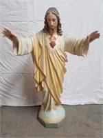 Statue Sacré-Coeur de Jésus en plâtre
