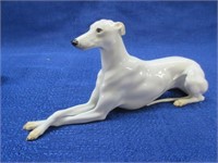 old austria porcelain dog figurine (7in long)