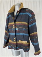 Vintage Woolrich Wool Navajo Blanket Jacket M