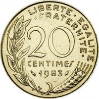 France 20 centimes, 1983