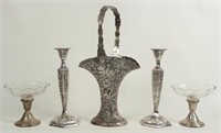 Sterling Silver Candle Holders & Silver Plate