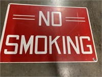 NO SMOKING METAL SIGN