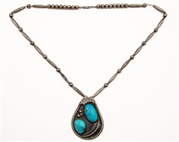 Navajo Turquoise Bench Bead Necklace