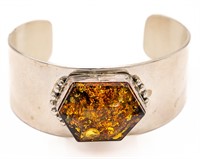 Richard Song Sr Amber Sterling Cuff Bracelet