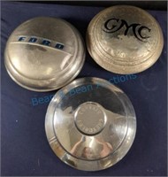 Ford, GMC, corvair hubcaps