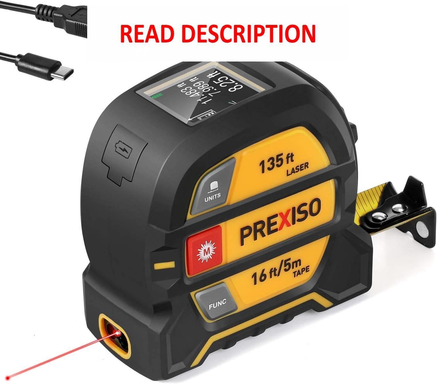 PREXISO 2-in-1 Laser Tape Measure  135Ft