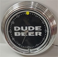 Dude Beer Clock