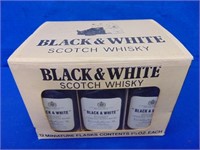 Black & White Scotch Whiskey Vintage Box Of 12 ,