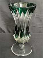 Cut crystal vase by Val St. Lambert
