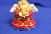 A Ceramic Angel Trinket Box