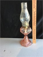Pink Glass Kerosene Lamp