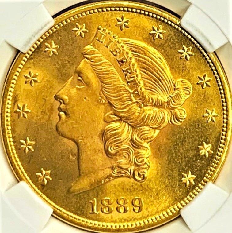 1889 $20 Gold Liberty Double Eagle MS-65+