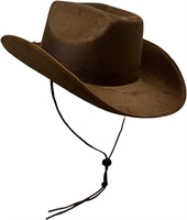 CHAPEAU TRIBE Child Dark Brown Felt Cowboy Hat wit