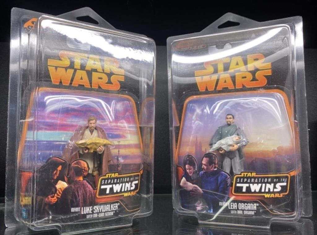 2 STAR WARS SEPARATION OF THE TWINS FIGURES