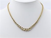 18k Gold Brilliant 5.00 ct Diamond Tennis Necklace