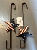 Patriotic door wreath hangers