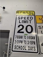 Large metal speed limit sign 24 x48