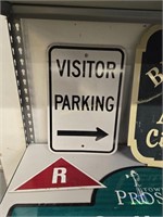 Lot of metal signs as shown