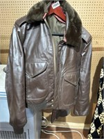 Vintage leather jacket bomber