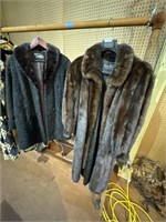 2 Vintage fur winter  coats