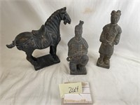3 Asian statues