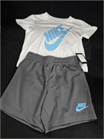 Nike Boys 2 PC Set/ T-shirt & Shorts Sz 24 Month