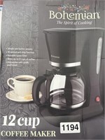 BOHEMIAN COFFEE MAKER RETAIL $30