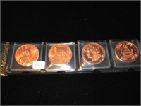 (4) Copper Rounds