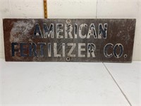 Wooden American Fertilizer Sign