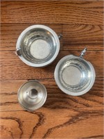 Silver mini dishes stamped