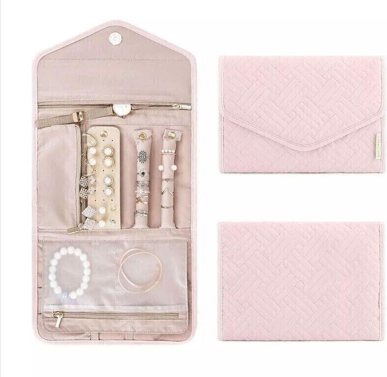 Foldable Travel Jewelry Case  Mini (Pink)