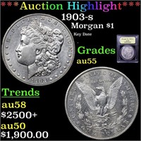 *Highlight* 1903-s Morgan $1 Graded Choice AU