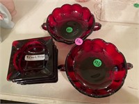 Vintage Ruby Red glassware