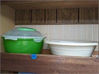 Two Bowls w/ Lids Tupperware  (Living Room)