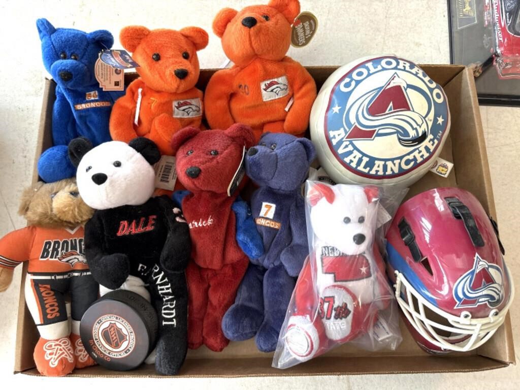 NHL Hockey Puck, Broncos Stuffed Bears, and More