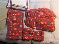 Set of Holiday blanket, pillow cases and sheets