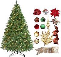 ULN - 5FT Pre-lit WBHome Xmas Tree Set