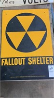 Fall out shelter metal sign