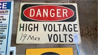 High voltage sign