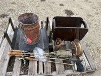 FIREPLACE TOOLS, LOG HOLDER, RACK