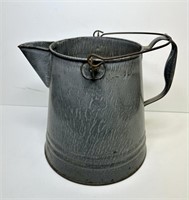 Grey Graniteware Pitcher