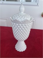Fenton 10 1/2” tall covered compote