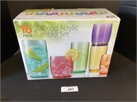 16 Piece Stacking Acrylic Tumbler Set.