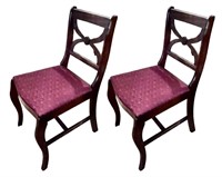 Two Gorgeous Dark Wood Chairs