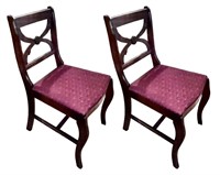 Two Gorgeous Dark Wood Chairs
