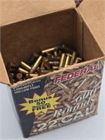 Box of Federal .22 LR Ammunition Apprx 200+ rds