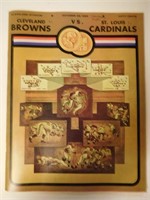 1969 Cardinals vs Browns Game Program