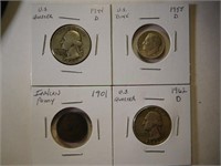 4 United States Coins